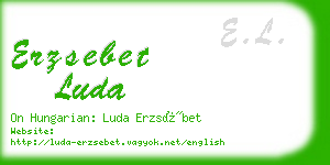 erzsebet luda business card